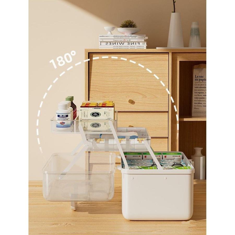 薬箱 救急箱 大容量 3段 くすり 薬 家庭用 おしゃれ かわいい 可愛い