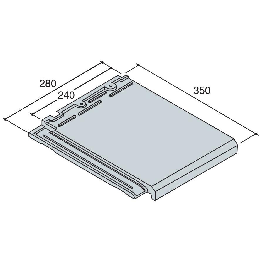 桟瓦 調整用 平板瓦 淡路 いぶし NiceTheFlat : 日之出工業株式会社