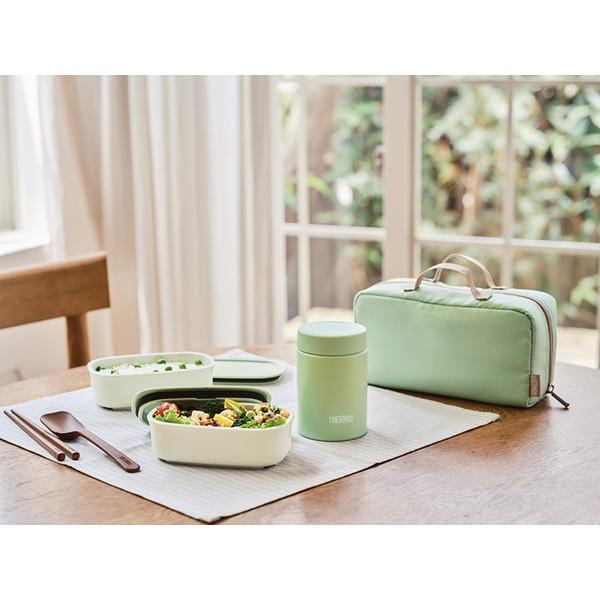 THERMOS（サーモス） 弁当箱 保温 2段 800ml 食洗機対応 ポーチ付き