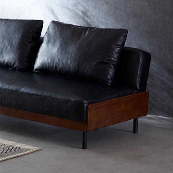 ソファ ローバックソファ ソファベッド 幅186cm モダン おしゃれ 北欧