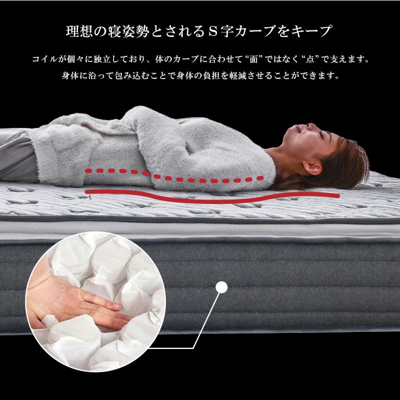 ARTTOWN マットレス シングル 高級 固め 硬め ピロートップ付き