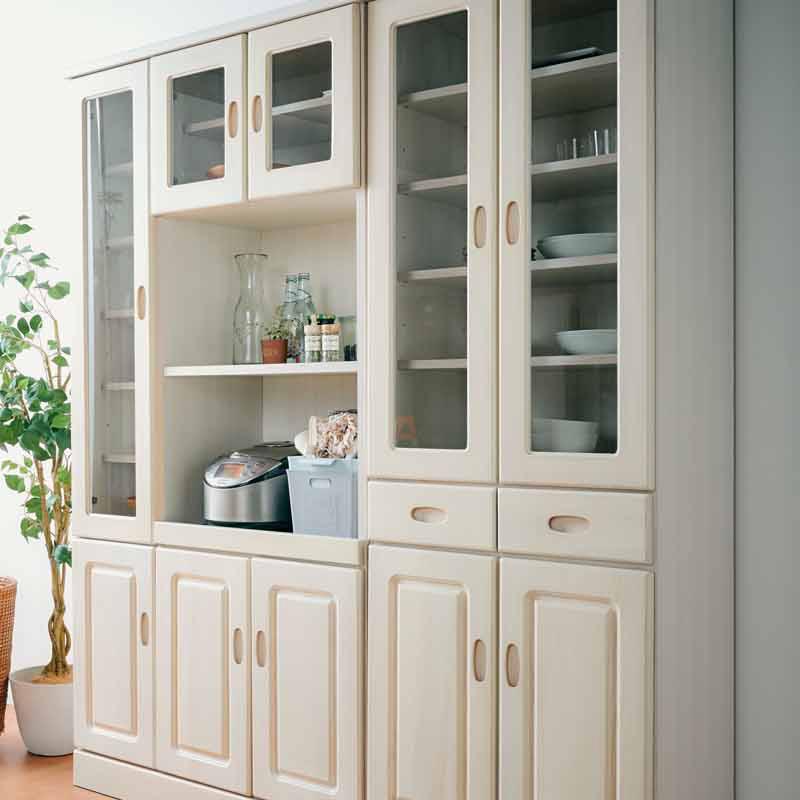 KAGUWORLD 国産 食器棚 幅60 完成品 キッチンボード カップボード