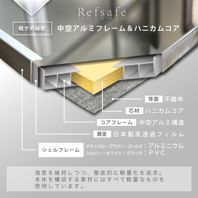 KAGUWORLD 割れない鏡 超軽量 壁掛け 全身鏡 姿見 縦 160cm 160 幅