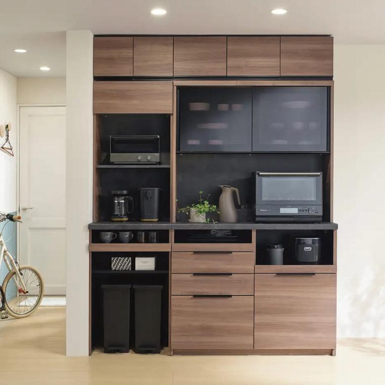 パモウナ ハイカウンター 幅100cm キッチン家具 3段引出し 奥行45cm