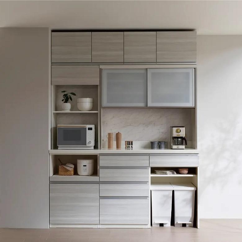 パモウナ オーダー上置 幅140cm ロータイプ キッチン収納 KJ-VL140U 高