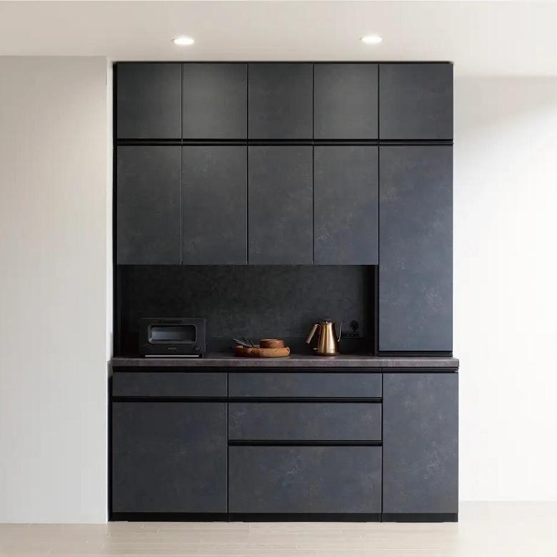 パモウナ 食器棚 下台 幅100cm 家電収納一体型 右側 キッチン 完成品