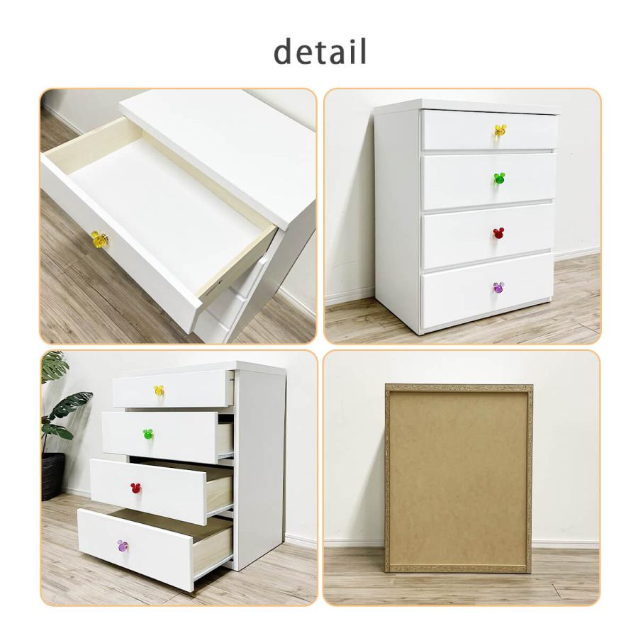 アルファタカバ チェスト 白 4段 完成品 ディズニー キッズチェスト