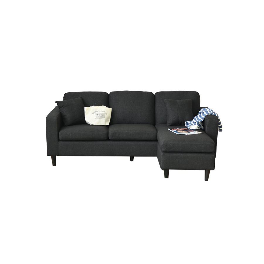 カウチソファ コンパクト 3人掛け ソファー 幅 182cm 北欧