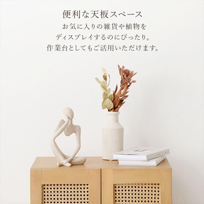 キャビネット チェスト サイド ラタン 籐 収納 可動棚 コンパクト 省