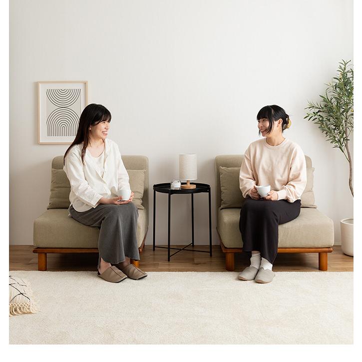 ソファ ロー ソファー ファブリック 布張り クッション アームレス