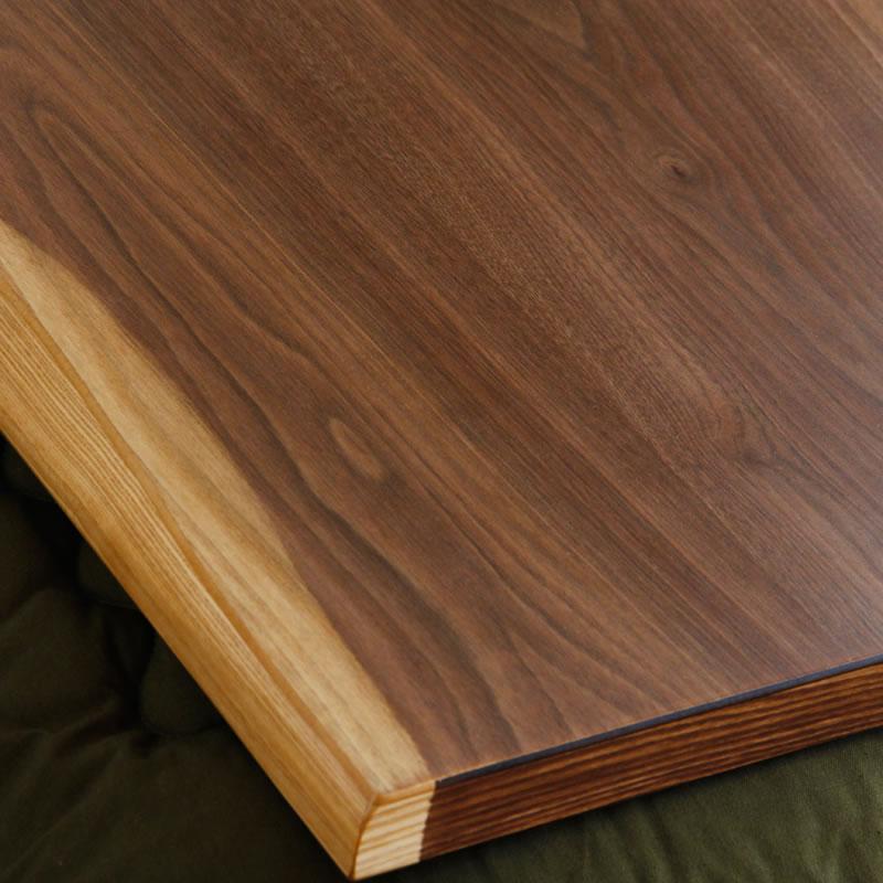 コタツ天板・こたつ天板単品 正方形 90cm角 木製（皮付き