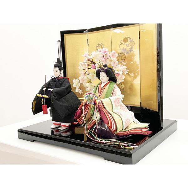 雛人形 親王 2人 平飾り 立雛飾り 間口45cm 35-049/SB4040 おひなさま