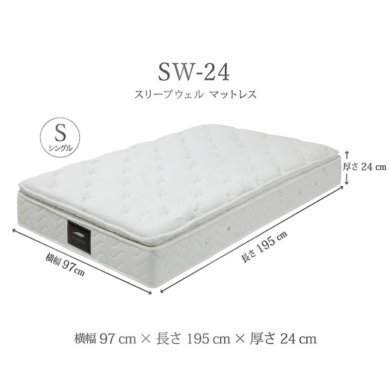 関家具 公式店 マットレス シングル 腰痛 高反発 厚さ24cm 耐圧分散