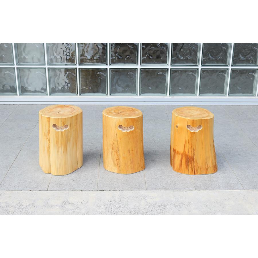 天然木スツール 丸太スツール 国産無垢材 国産ひのき 日本製 椅子 腰掛