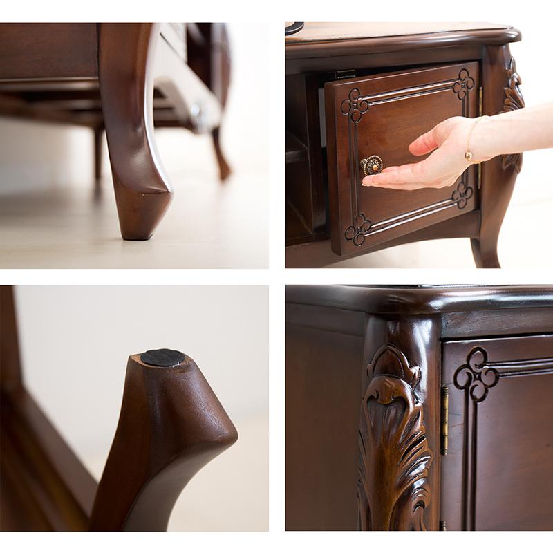 テレビ台 幅110cm ブラウン クラシック 猫脚 アンティーク おしゃれ