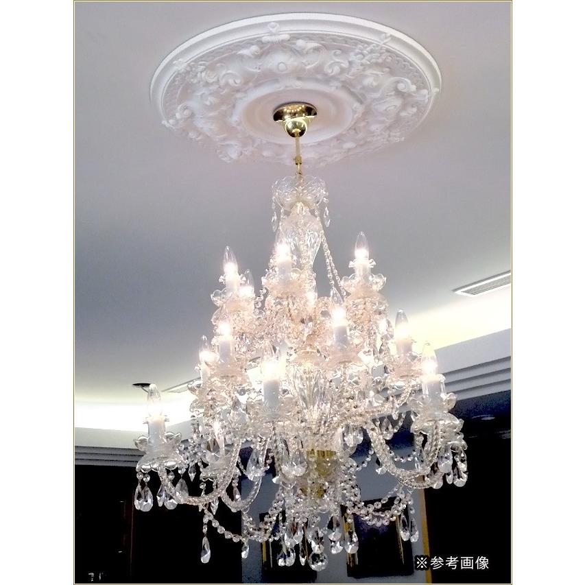 シーリングメダリオン シャンデリア装飾 ホワイト 白 天井用装飾 照明