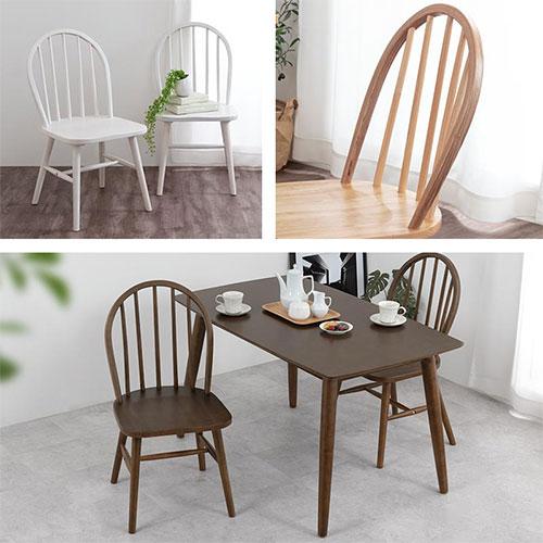 ぼん家具 ダイニングチェア 椅子 ウィンザーチェア 2脚セット 食卓椅子