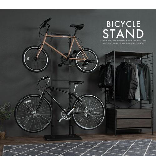ぼん家具 自転車スタンド サイクルスタンド 2台用 自転車ラック 室内