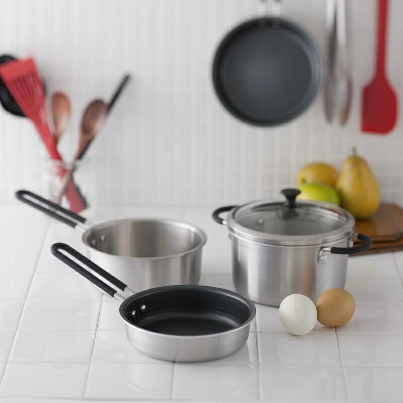 貝印 フライパン o.e.c. ミニマ 鍋・フライパン3点セット (ガラス蓋付