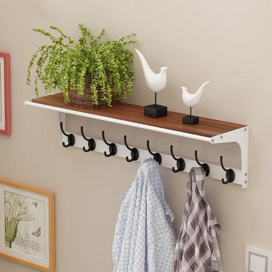 ウォールハンガー飾り棚、帽子掛け 洋服掛け コート掛け壁掛けラック