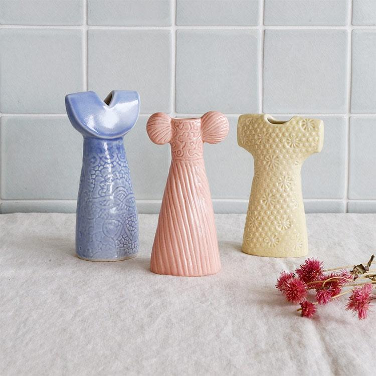 Lisa Larson（リサラーソン） 花瓶 陶器 オブジェ ドレス 置物 北欧