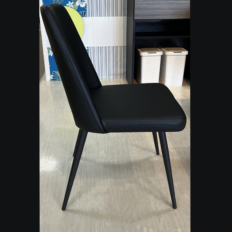 2脚セット チェア ダイニングチェア 松田家具 DC-5 PVC ブラック