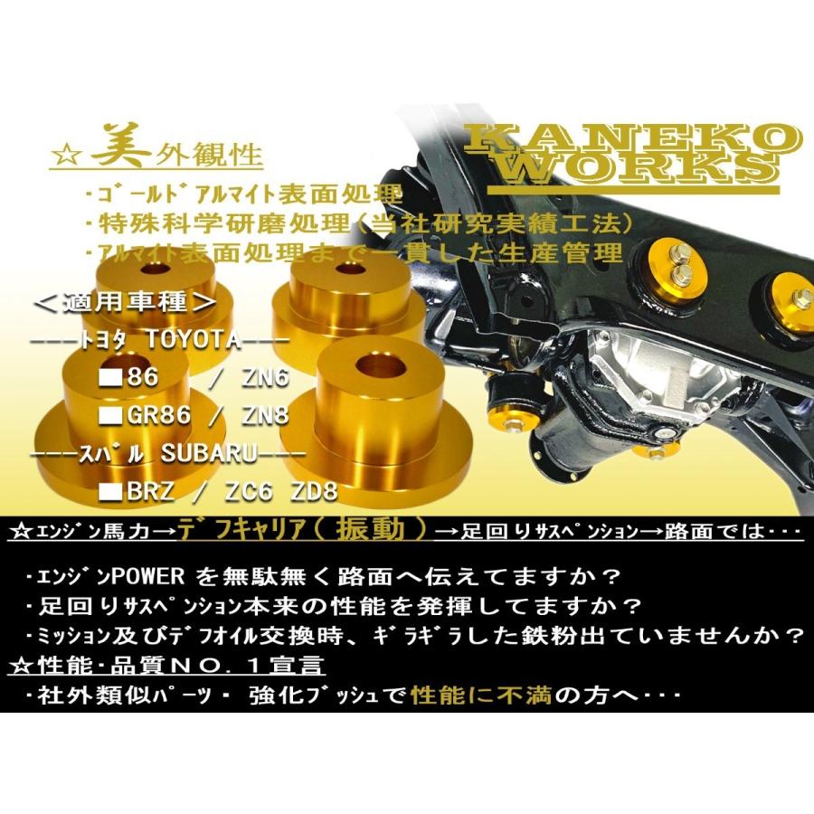 86 GR86 BRZ_ZN6ZN8 ZC6ZD8_KANEKOWORKSデフマウントリジットカラーRF