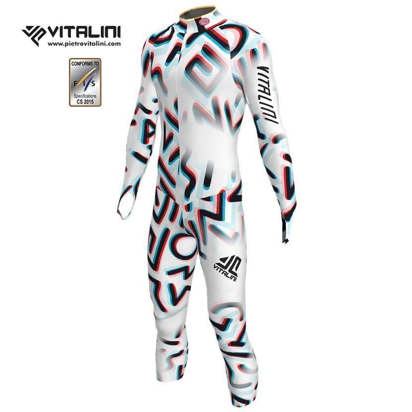 25 VITALINI ヴィタリーニ RACE SUIT ALPINE SKI FIS VP36 1000 WHITE