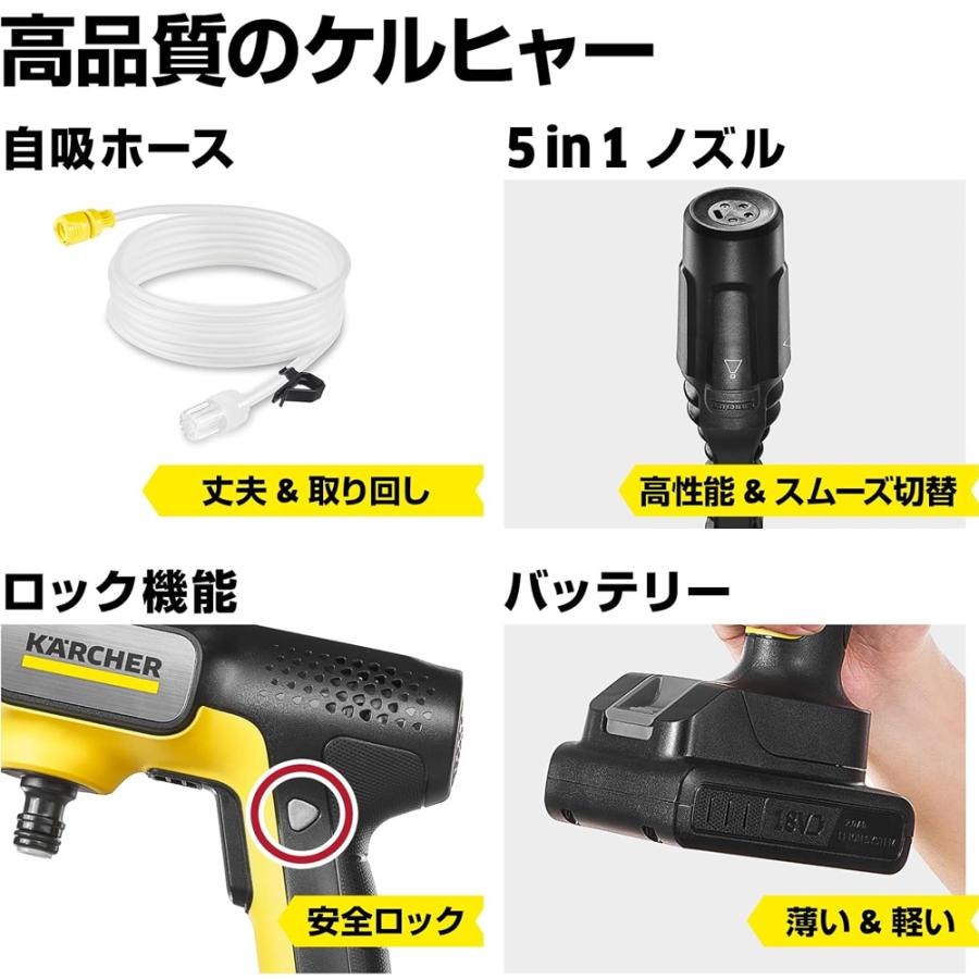ケルヒャー（KARCHER） モバイル高圧洗浄機 OC 5 ハンディ +