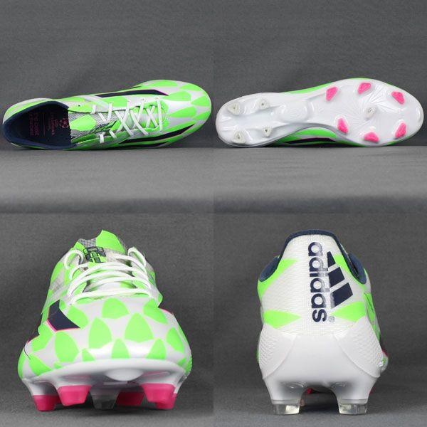 adidas（アディダス） アディゼロ F50 FG コアホワイト×リッチブルー