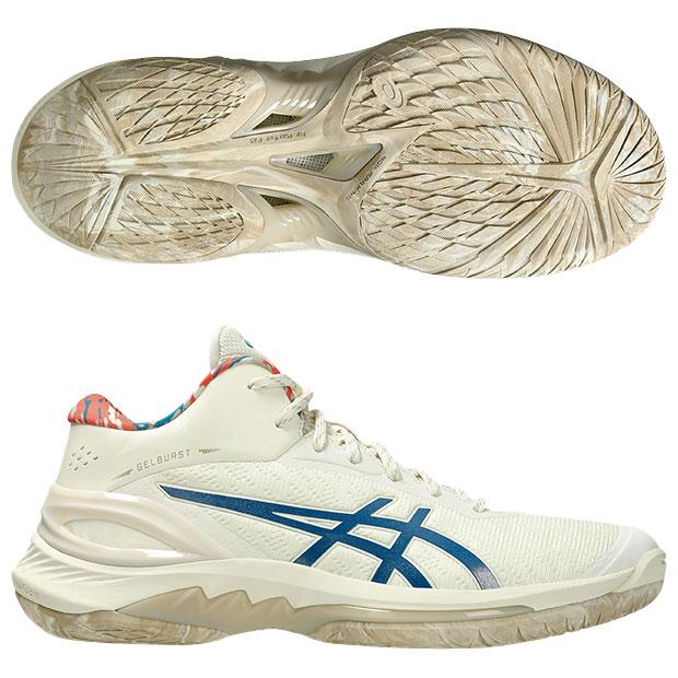 ASICS（アシックス） ゲルバースト 28 アイボリー×ディープシー