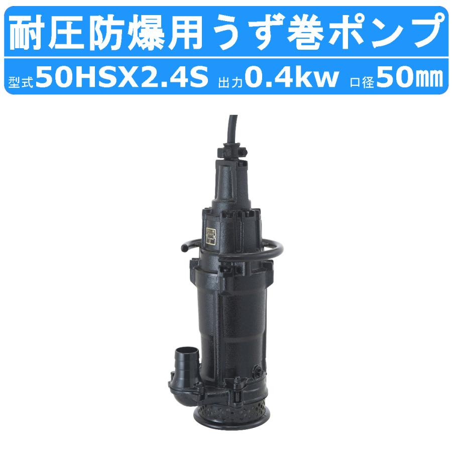 ツルミポンプ ツルミ 鶴見 50HSX2.4S 水中 うず巻 ポンプ 100V 50mm