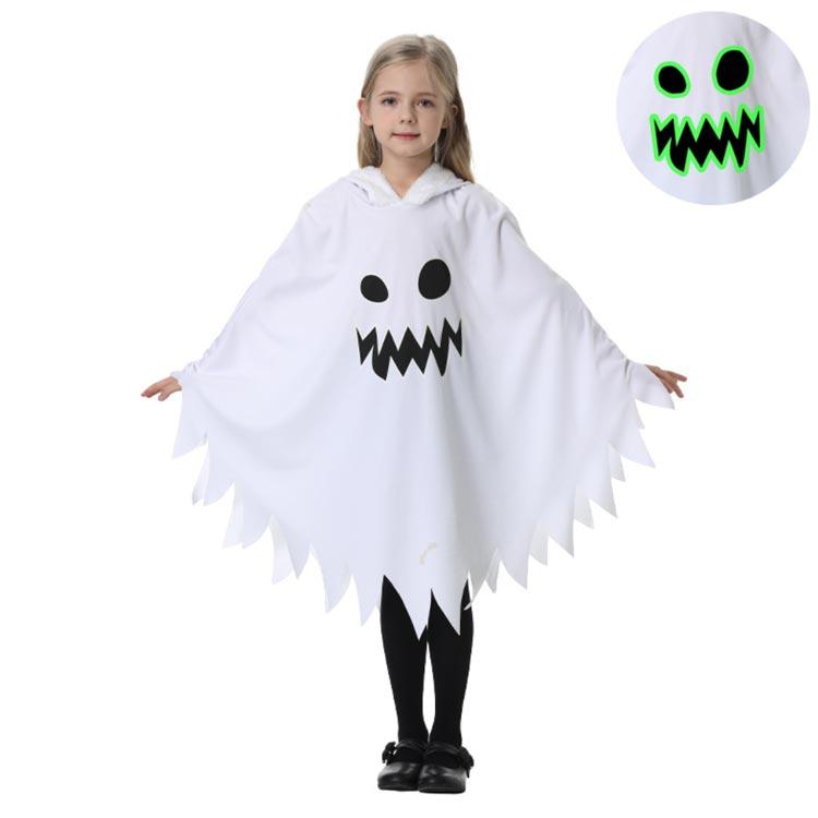 ハロウィン ポンチョ コスプレ服 キッズ フード付き お化けポンチョ