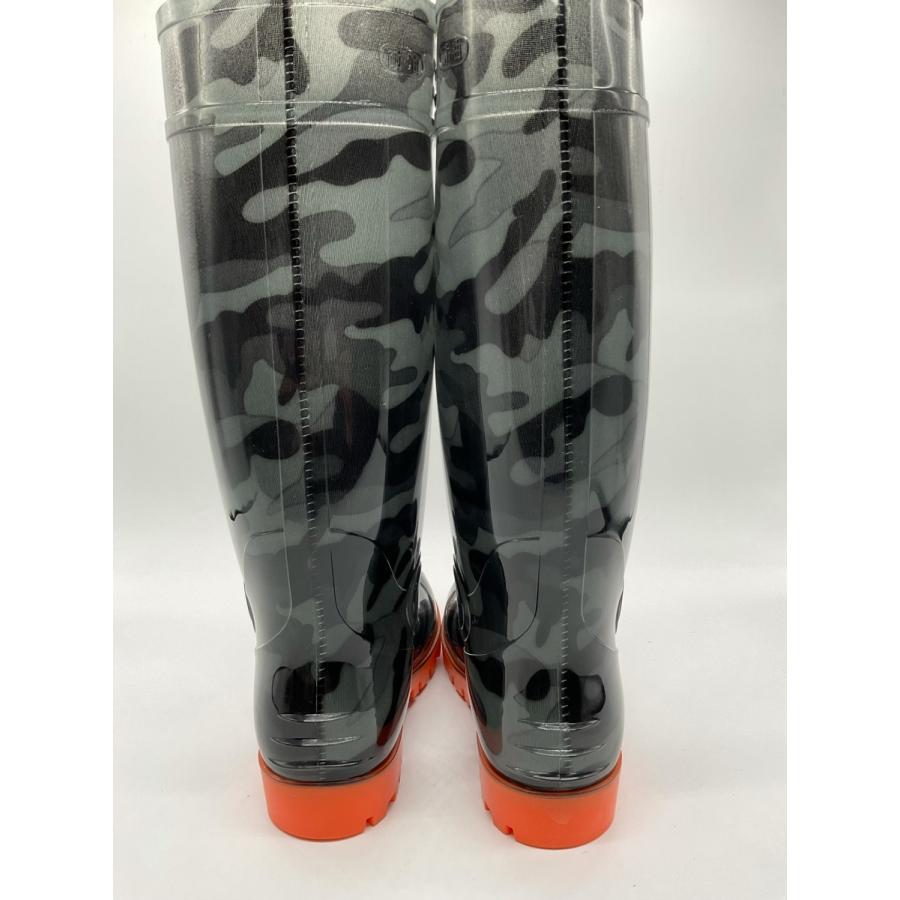 耐油安全長靴迷彩柄 24.5〜29cm グレー迷彩 PVC長靴 土木建築