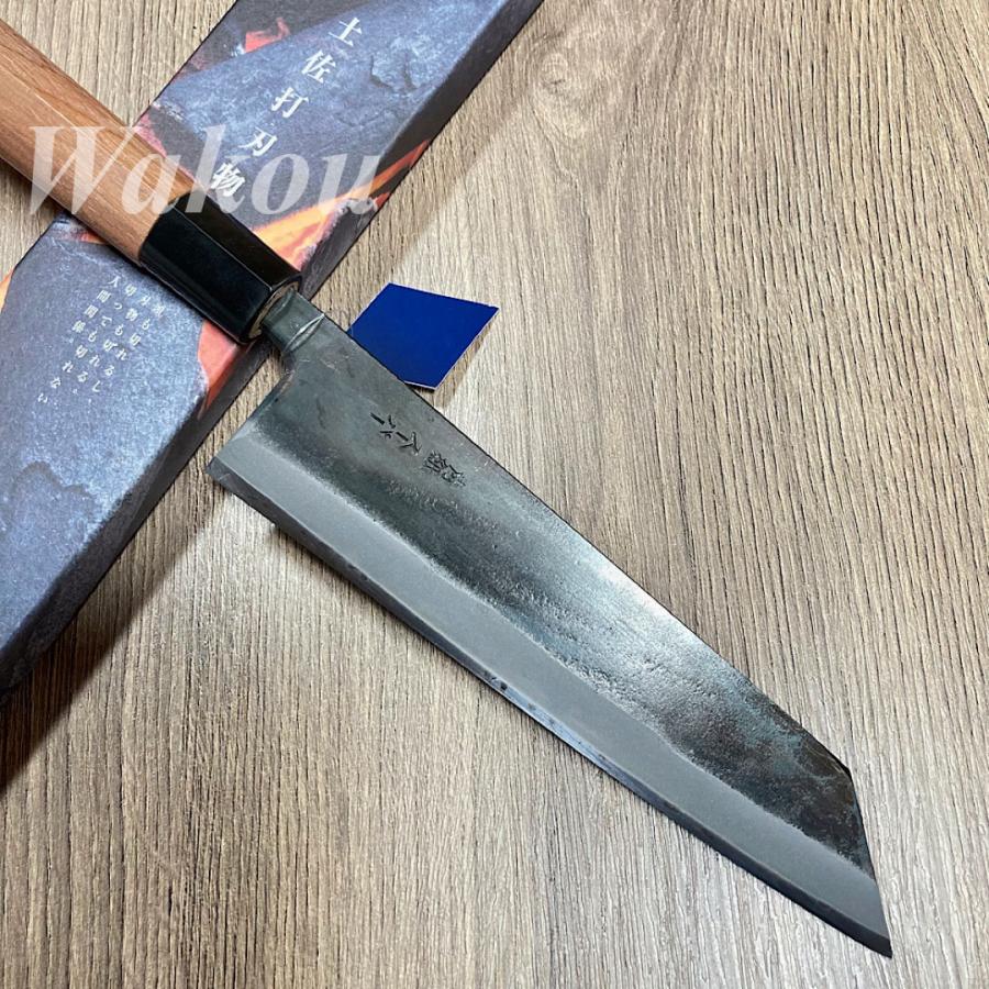 ZAKURI 文化包丁 包丁 180mm 18cm 青紙スーパー 両刃 胡桃柄 黒打