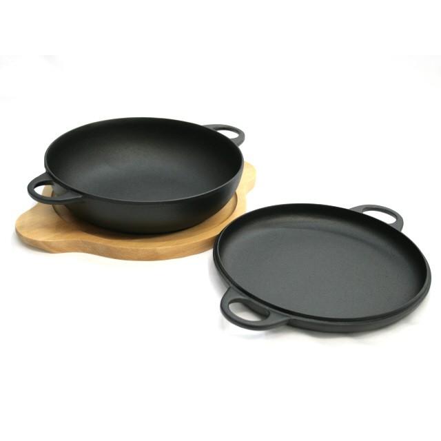 及源鋳造 ニューラウンド万能鍋 特大 22cm 1.6L 南部鉄器 及源 F-158