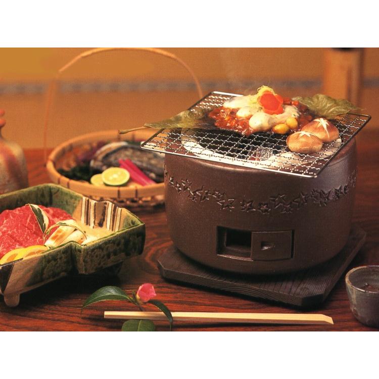 日本製 キンカ 三河コンロ 卓上用 (ブラウン) BBQ バーベキュー には