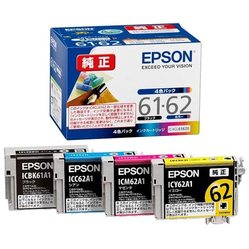 EPSON 純正品 インクカートリッジ IC4CL6162B 4色パック IC62シリーズ