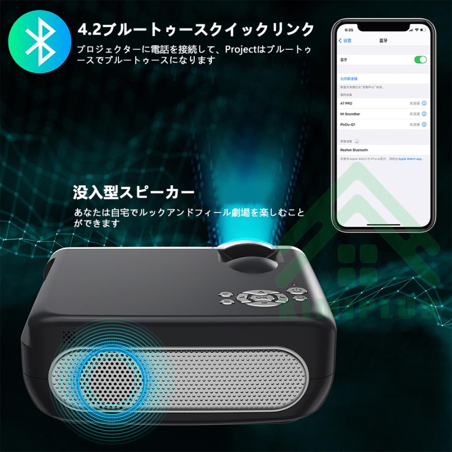 プロジェクター 小型 家庭用 WiFi対応 高画質 1200ルーメン 8Kサポート