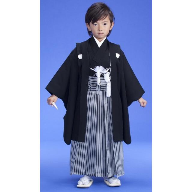 七五三正絹黒紋付 紋入れ込み五歳 男児フルセットこれで七五三は大丈夫