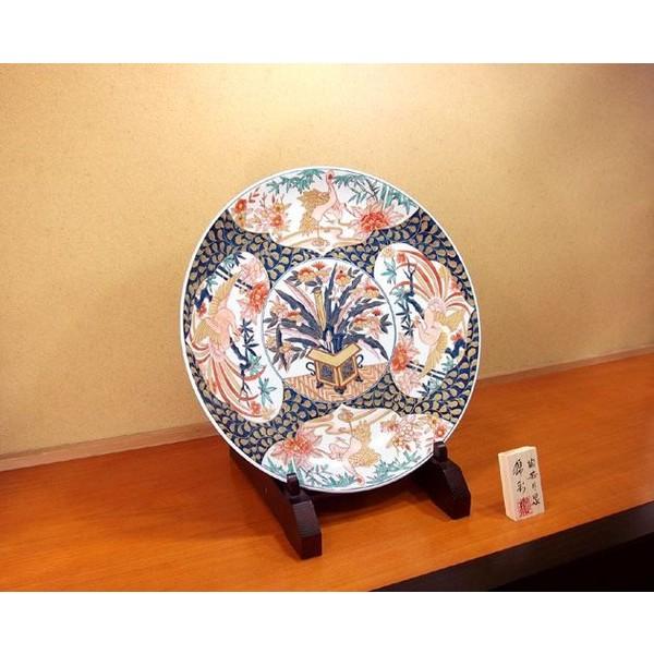 有田焼 古伊万里様式金彩花鳥絵飾り大皿｜陶芸作家 藤井錦彩 作