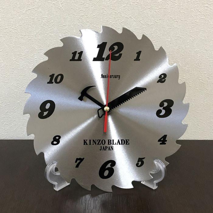 置時計 丸のこ時計 おもしろ時計 アニバーサリー 時計 丸のこ