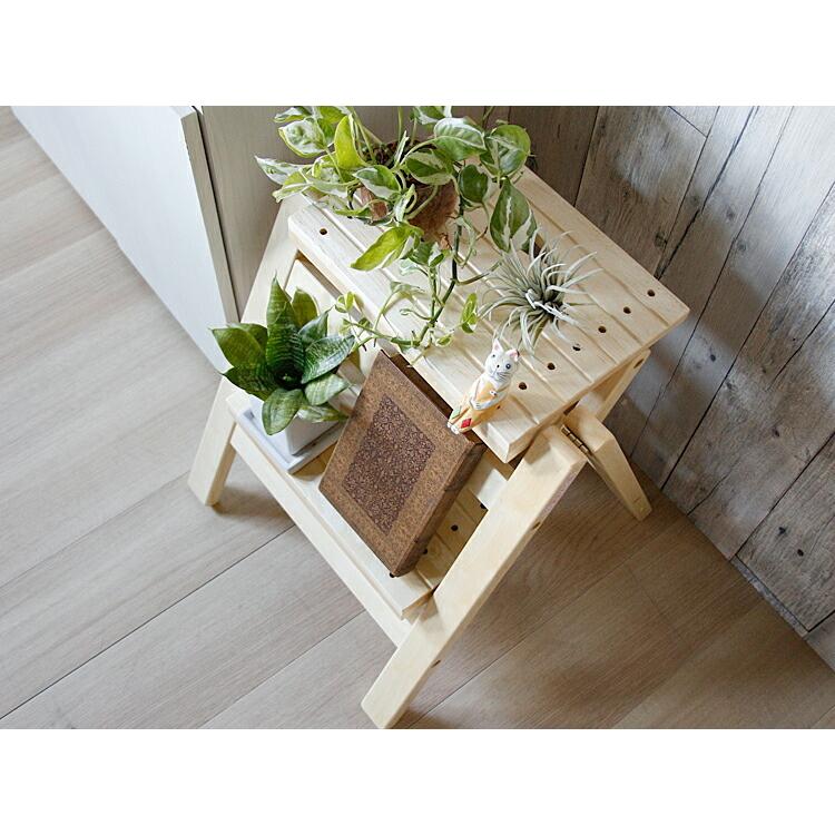 2段ステップチェアー Stepy（ステッピー） 木製 折りたたみ 踏み台