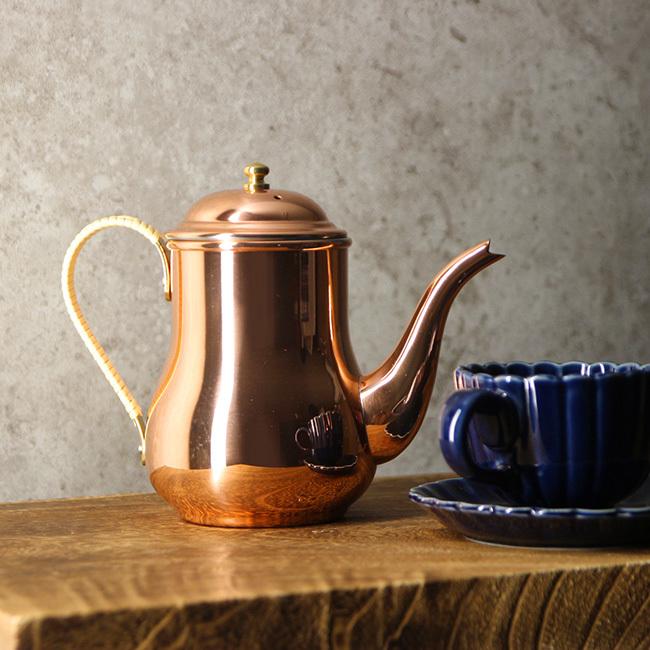 新光堂 純銅 コーヒーポット 740ml S-830P(銅製 ポット コーヒー