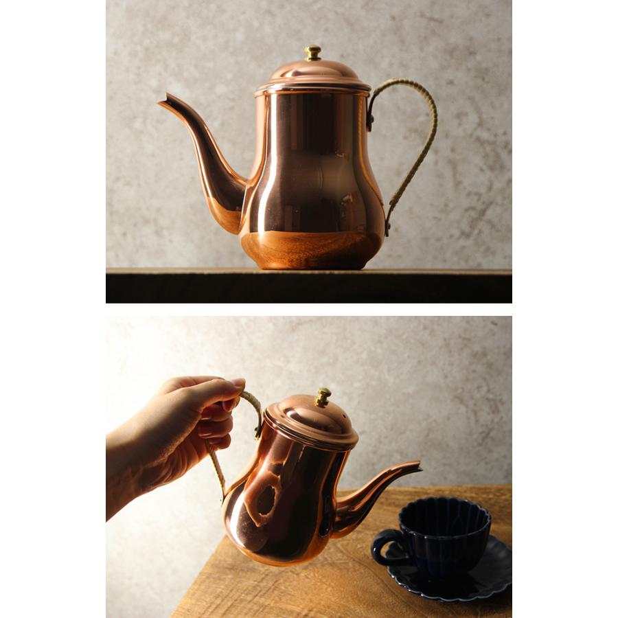 新光堂 純銅 コーヒーポット 740ml S-830P(銅製 ポット コーヒー