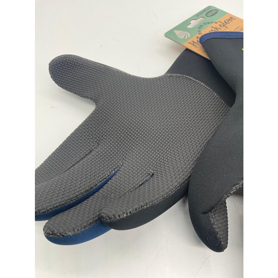 ホットワークグローブ ネイビー リーフ柄 M、L、LL アトム 2922-1、‐2