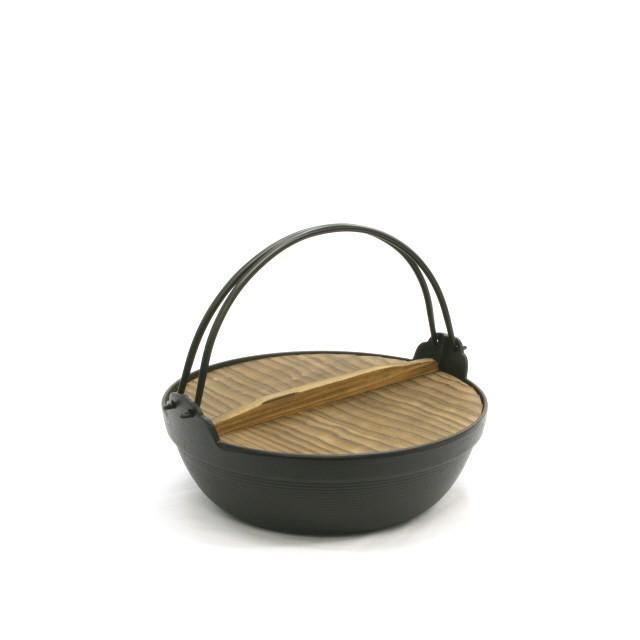 岩鋳（IWACHU） ふる里鍋 田舎鍋 南部鉄器 深型 焼付 24cm 日本製 IH