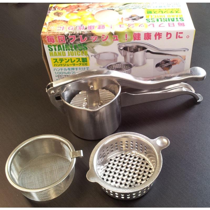 18-0ステンレス製ハンドジューサー フレッシュジューサー : キッチン