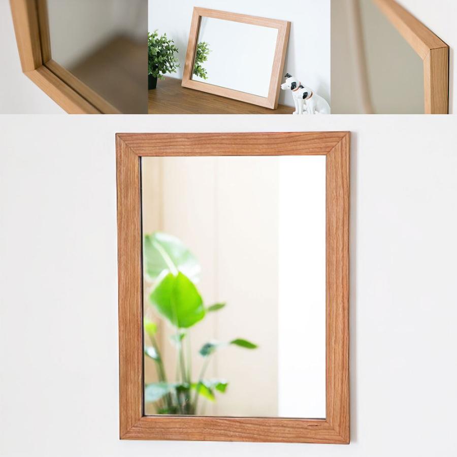 洗面台 鏡 木枠 交換 diy 洗面鏡 /ブラックチェリー 400×300 木枠幅