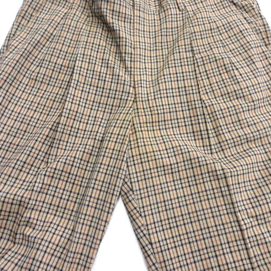 DAKS（ダックス） ハウスチェック柄 ツータック パンツ スラックス
